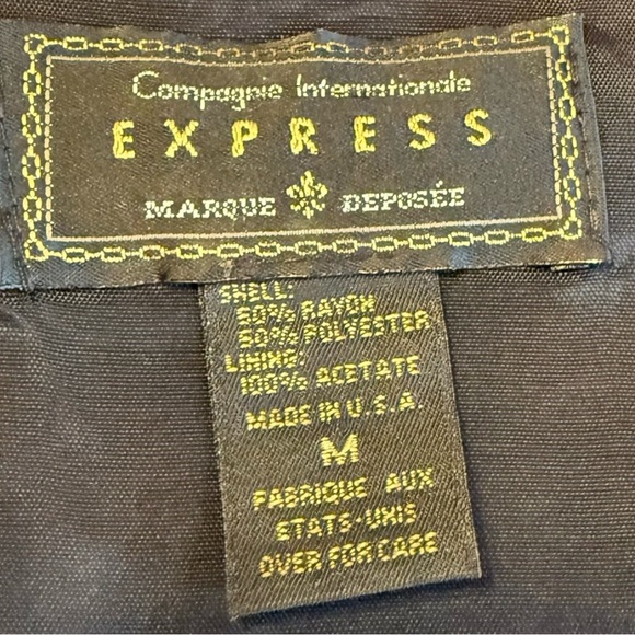 Rare Vintage EXPRESS Baroque Embroidered
Vest | Scalloped Hem | Small Medium - Picture 5 of 6